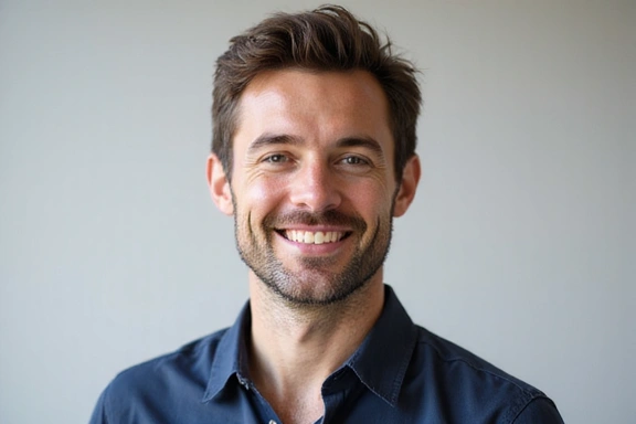 Professional headshot of a smiling male health coach